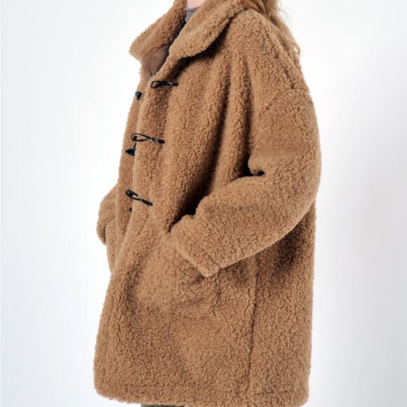 Storets Boucle Teddy Coat - Brown - Picture 2 of 6